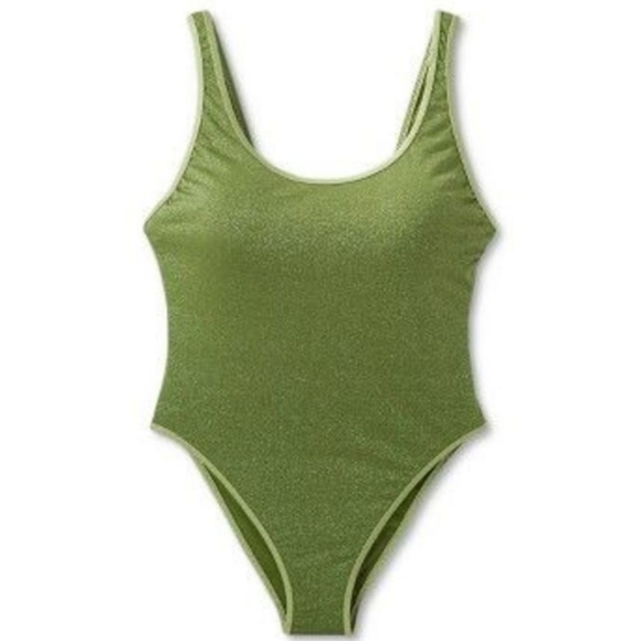 NWT Fe Noel X Target Dark Olive Metallic Swimsuit + NWT The Day Fashion Sunglass - Picture 6 of 16